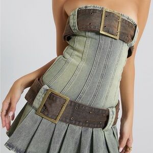 Jaded London Denim Mini Dress